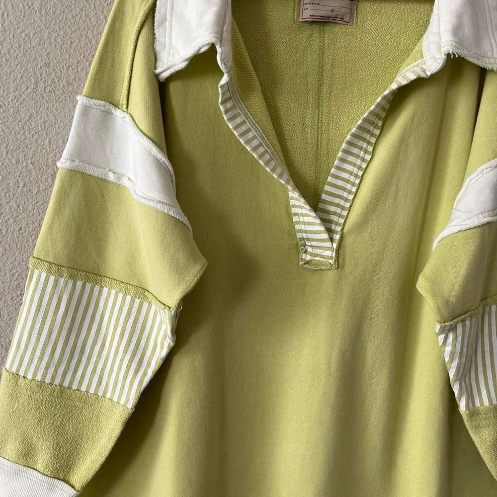 We The Free Lime and White Pullover - Picture 4 of 6